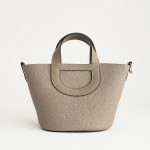Fully Hand-Stitched Loop Pig Nose Picotin 18 Bucket Bag for Women, Original TC Leather Mixed with Swift Leather